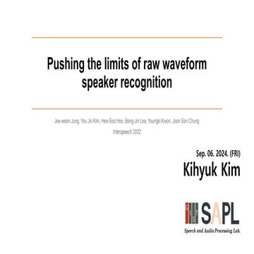 Pushing the limits of raw waveform speaker recognition | PDF