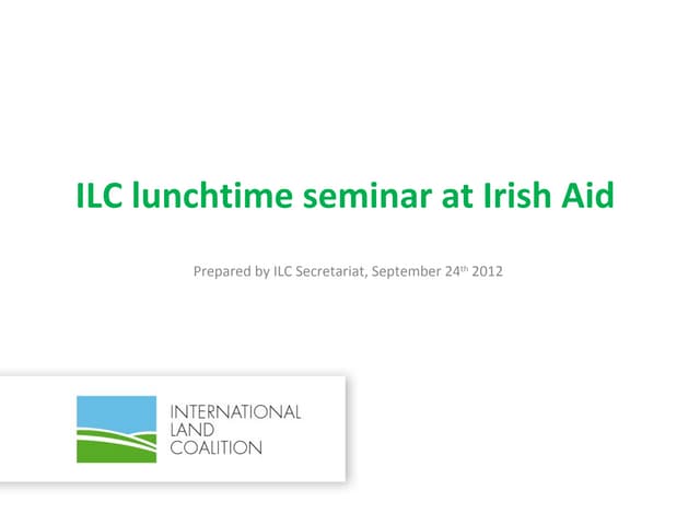 ILC lunchtime seminar at Irish Aid 
