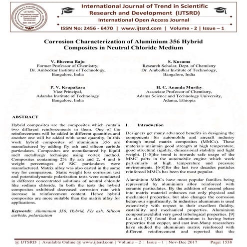 Corrosion Characterization of Aluminium 6061/ Tib2 Metal Matrix ...