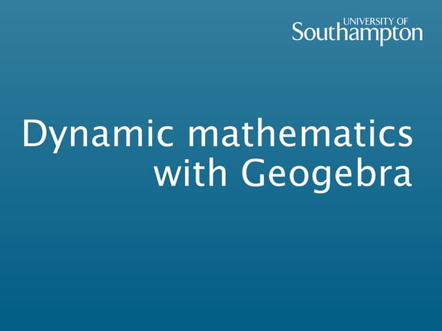 Geogebra intro