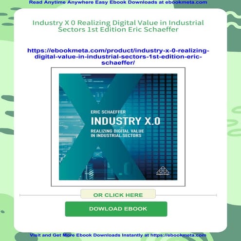 Industry X 0 Realizing Digital Value in Industrial Sectors 1st Edition Eric S...
