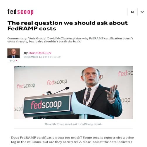 McClure FedRAMP for FedScoop