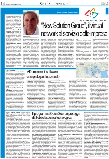 "New Solution Group", il virtual network al servizio delle imprese