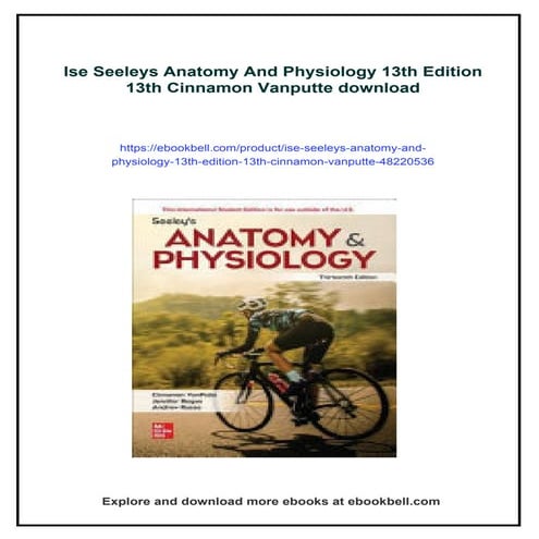 Ise Seeleys Anatomy And Physiology 13th Edition 13th Cinnamon Vanputte ...