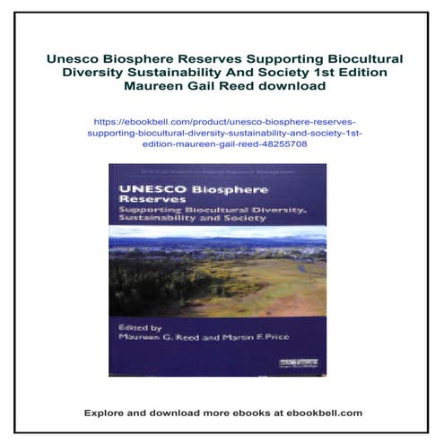 Unesco Biosphere Reserves Supporting Biocultural Diversity ...