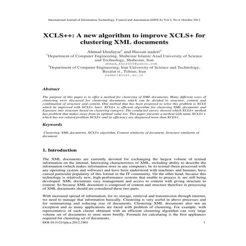 XCLS++: A new algorithm to improve XCLS+ for clustering XML documents 