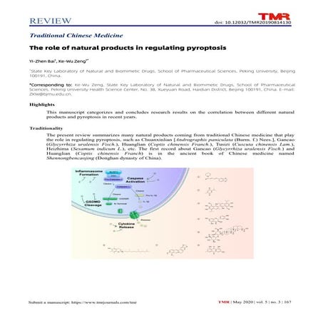 The role of natural products in regulating pyroptosis | PDF