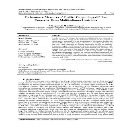 Performance Measures of Positive Output Superlift Luo Converter Using ...