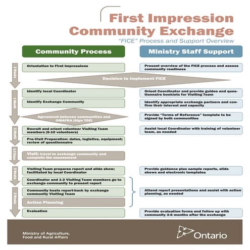 First Impressions Community Exchange Flow Chart