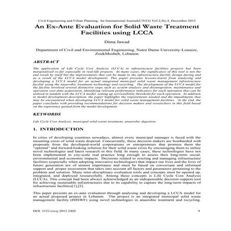 State of the art on Life Cycle Assessment for Solid Waste Management | PPTX