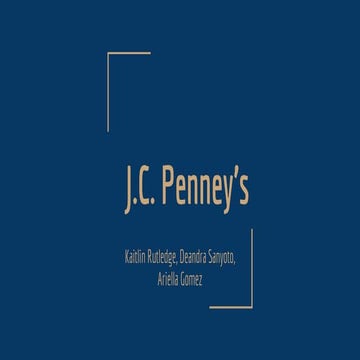 J.C. Penney’s Case Study