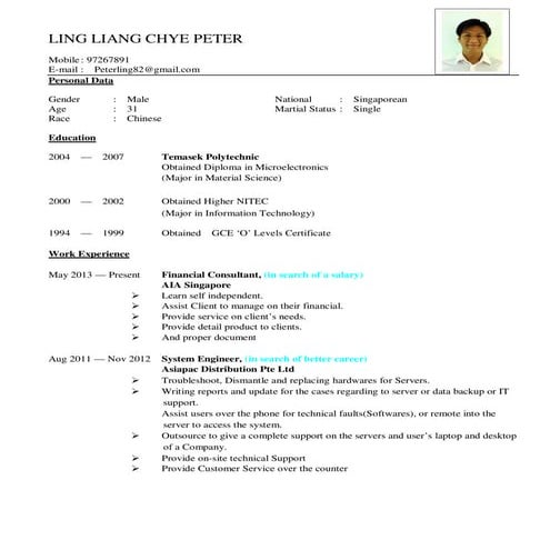 Peter_Ling Resume_Edited in Oct2013