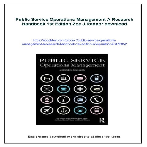 Public Service Operations Management A Research Handbook 1st Edition ...