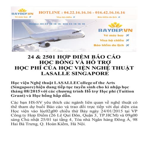 24 &amp; 2501 hợp điểm báo cáo học bổng và hỗ trợ học phí của học viện nghệ t...