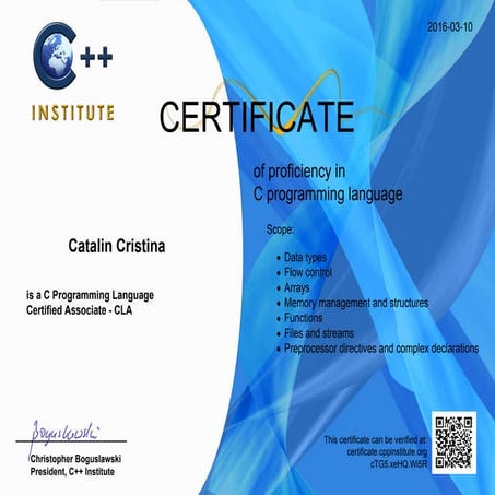 CppInstituteCertificate | PDF