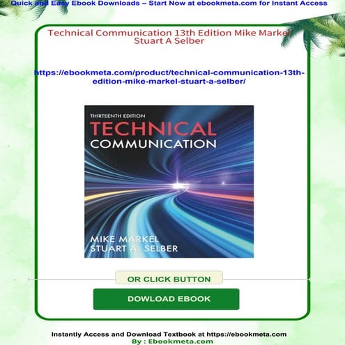 Technical Communication 13th Edition Mike Markel Stuart A Selber | PDF