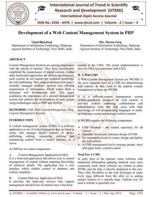 What does a content management system do? | PDF