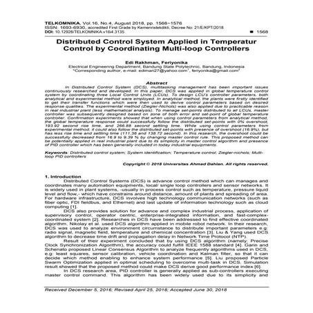 Distributed Control System Applied in Temperatur Control by Coordinating Mult...