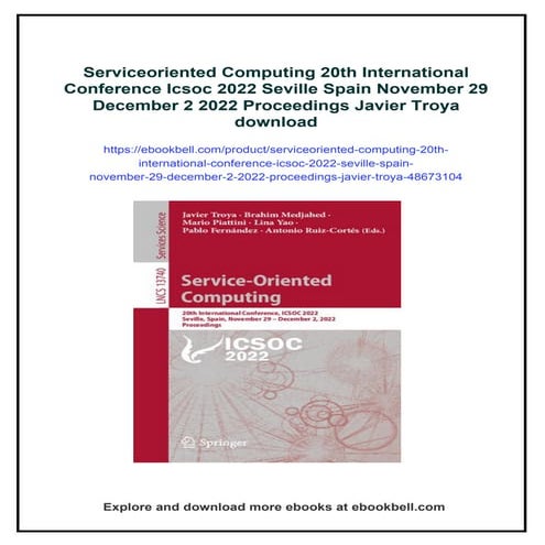 Serviceoriented Computing 20th International Conference Icsoc 2022 ...