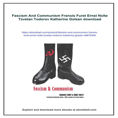 Fascism And Communism Franois Furet Ernst Nolte Tzvetan Todorov ...