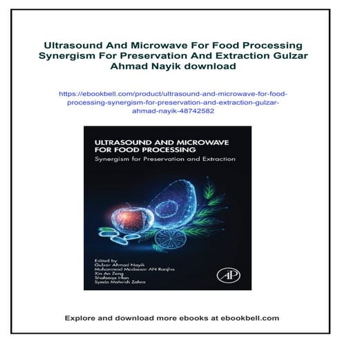 Ultrasound And Microwave For Food Processing Synergism For Preservation ...