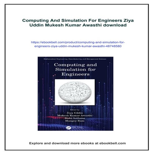Computing And Simulation For Engineers Ziya Uddin Mukesh Kumar Awasthi