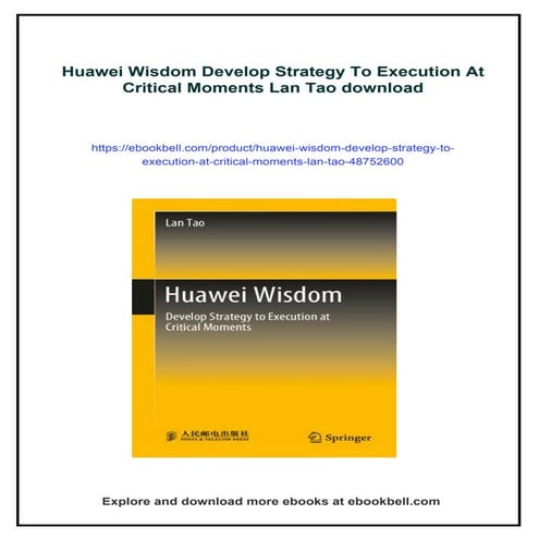Huawei Wisdom Develop Strategy To Execution At Critical Moments Lan Tao ...