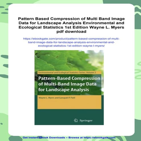 Pattern Based Compression of Multi Band Image Data for Landscape Analysis Env...