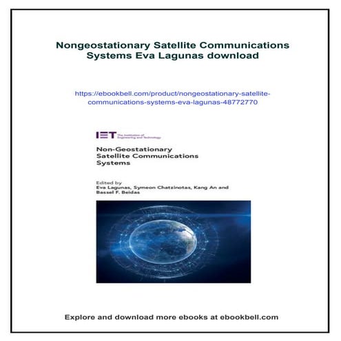 Nongeostationary Satellite Communications Systems Eva Lagunas | PDF