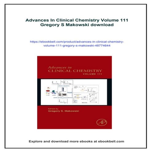 Advances In Clinical Chemistry Volume 111 Gregory S Makowski | PDF