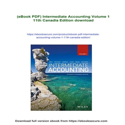 (eBook PDF) Intermediate Accounting Volume 1 11th Canadia Edition | PDF