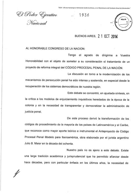 Ley del Código Procesal Penal