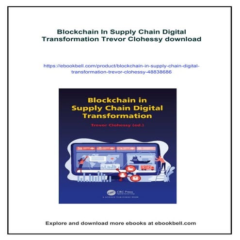Blockchain In Supply Chain Digital Transformation Trevor Clohessy