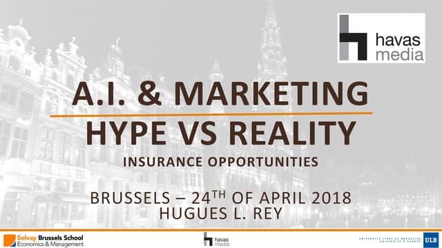Artificial Intelligence and Marketing: Hype and reality - Opportunities for I...