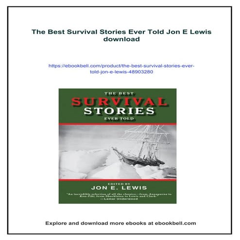 The Best Survival Stories Ever Told Jon E Lewis | PDF