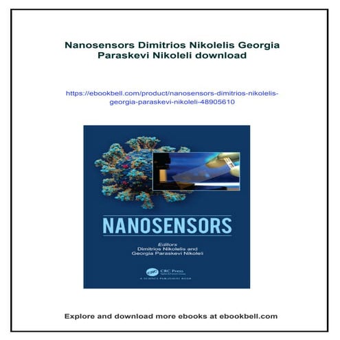 Nanosensors Dimitrios Nikolelis Georgia Paraskevi Nikoleli
