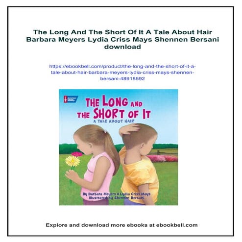 The Long And The Short Of It A Tale About Hair Barbara Meyers Lydia ...