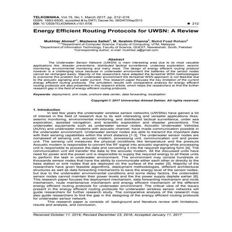 Energy Efficient Routing Protocols for UWSN: A Review
