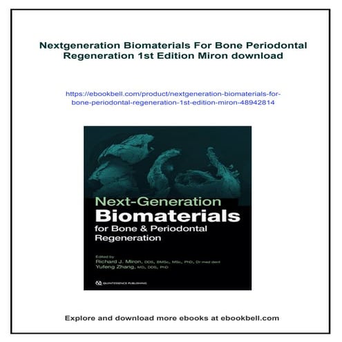 Nextgeneration Biomaterials For Bone Periodontal Regeneration 1st ...