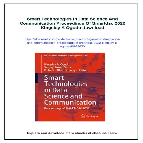 Smart Technologies In Data Science And Communication Proceedings Of ...