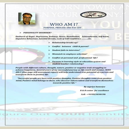 WHO AM I ONE PAGER | PDF