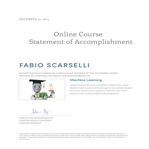 Coursera ml 2014