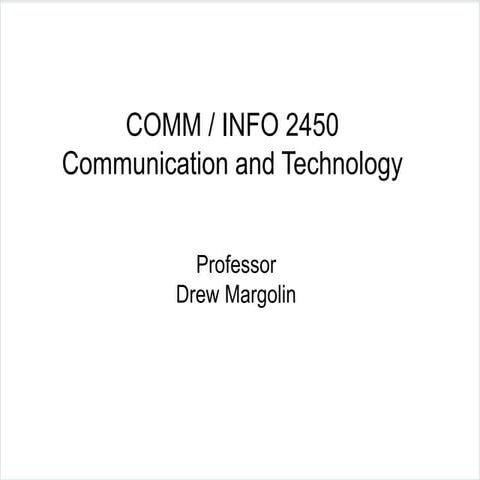 Intro Slides from Today