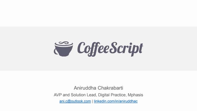 Overview of CoffeeScript