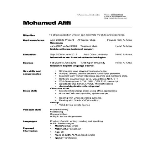 MohamedAfifi_Resume