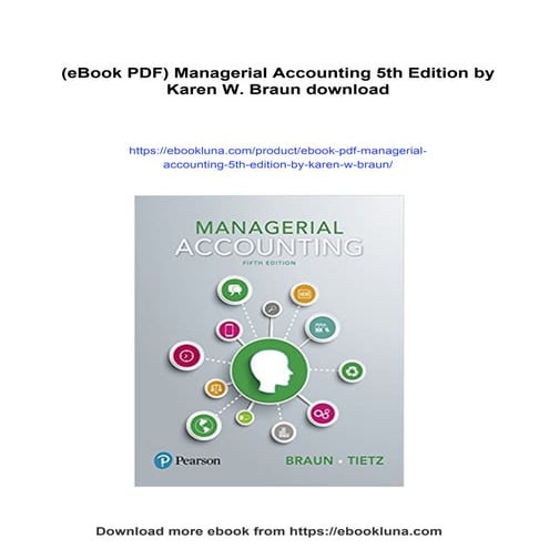 (eBook PDF) Managerial Accounting 5th Edition by Karen W. Braun