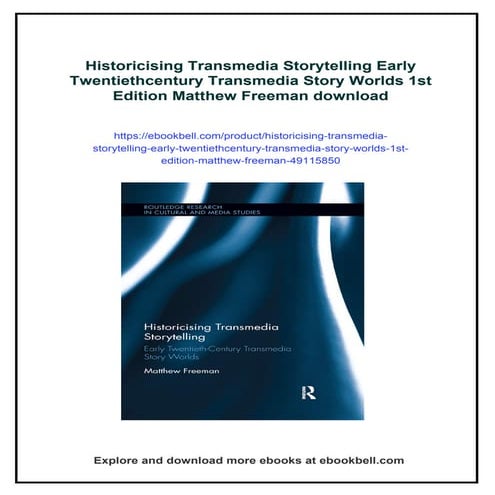 Historicising Transmedia Storytelling Early Twentiethcentury Transmedia ...