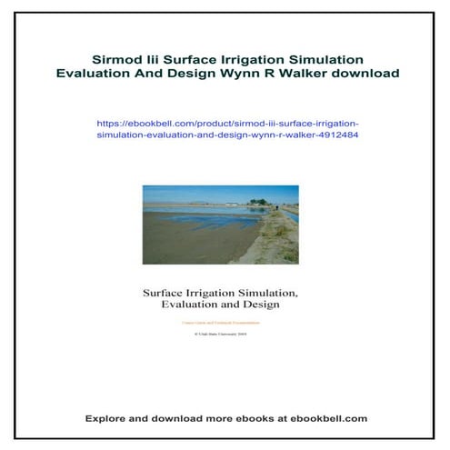 Sirmod Iii Surface Irrigation Simulation Evaluation And Design Wynn R ...