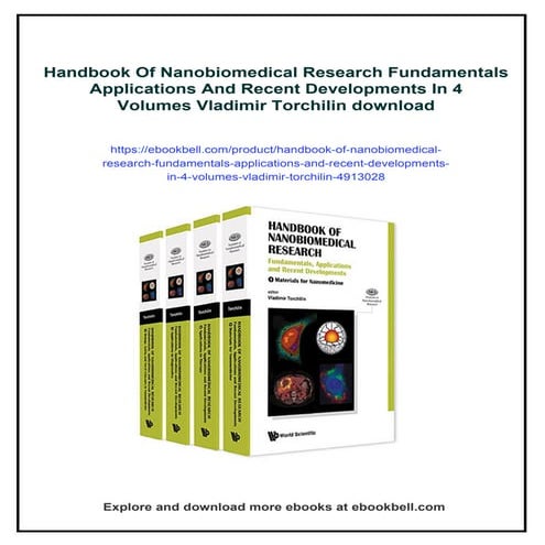 Handbook Of Nanobiomedical Research Fundamentals Applications And ...