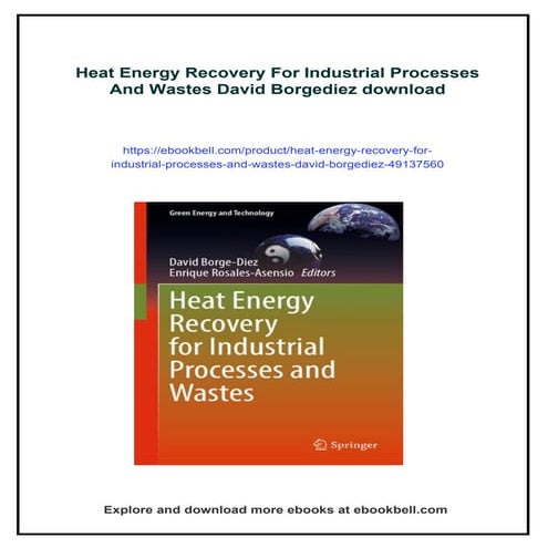 Curated visual reference: Energy Tracking For Industrial Processes Reference: Heat Energy Recovery For Industrial Processes And Wastes David